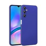 Elfia Samsung Galaxy A05S ile Uyumlu Kılıfı Silikon Mat Renkli Parmak İzi Bırakmayan Yumuşak İnce Kapak Prem Saks Mavi
