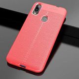 Elfia Samsung Galaxy A10S ile Uyumlu Kılıf Silikon Yumuşak Kamera Lens Korumalı Mat Renkli Deri Görünümlü Auto Focus İnce Kapak Kırmızı