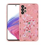 Elfia Samsung Galaxy A13 4G ile Uyumlu Parlak Desenli Sert Silikon Kılıf, Mumila Pink Mouse