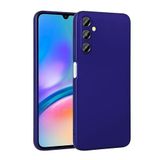 Elfia Samsung Galaxy A17 ile Uyumlu Kılıfı Silikon Mat Renkli Parmak İzi Bırakmayan Yumuşak İnce Kapak Prem Saks Mavi