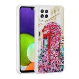 Elfia Samsung Galaxy A22 4G ile Uyumlu Silikon Simli Kamera Korumalı Desenli Kılıf, Popy Kulübe