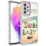Elfia Samsung Galaxy A23 ile Uyumlu Sert Silikon Desenli Kamera Korumalı Kılıf, Korn No10