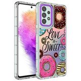 Elfia Samsung Galaxy A23 ile Uyumlu Sert Silikon Desenli Kamera Korumalı Kılıf, Korn No11
