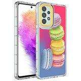 Elfia Samsung Galaxy A23 ile Uyumlu Sert Silikon Desenli Kamera Korumalı Kılıf, Korn No12
