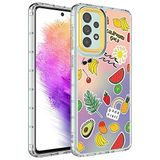 Elfia Samsung Galaxy A23 ile Uyumlu Sert Silikon Desenli Kamera Korumalı Kılıf, Korn No4