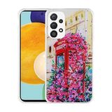 Elfia Samsung Galaxy A23 ile Uyumlu Silikon Simli Kamera Korumalı Desenli Kılıf, Popy Kulübe