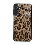 Elfia Samsung Galaxy A24 ile Uyumlu Kılıf Desenli Kamera Lens Korumalı Mat Silikon İnce Kapak Lusi Kahve Leopar
