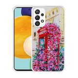 Elfia Samsung Galaxy A32 4G ile Uyumlu Silikon Simli Kamera Korumalı Desenli Kılıf, Popy Kulübe