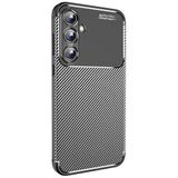 Elfia Samsung Galaxy A35 ile Uyumlu Kılıf Silikon Karbon İnce Esnek Lens Korumalı Tarz Mat Parmak İzi Bırakmayan Kapak Negro Siyah