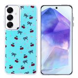 Elfia Samsung Galaxy A35 ile Uyumlu Silikon Darbe Korumalı Desenli Airbag Kılıf, Hadr Kiraz