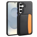 Elfia Samsung Galaxy A36 ile Uyumlu Kılıfı Kartlık Bölmeli Cüzdan Yumuşak Silikon Deri Görünüm Kamera Lens Korumalı Mat Renkli Kapak XKart Siyah