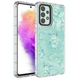 Elfia Samsung Galaxy A53 5G ile Uyumlu Sert Silikon Desenli Kamera Korumalı Kılıf, Korn No13
