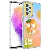 Elfia Samsung Galaxy A53 5G ile Uyumlu Sert Silikon Desenli Kamera Korumalı Kılıf, Korn No3