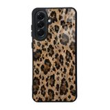 Elfia Samsung Galaxy A56 ile Uyumlu Kılıf Desenli Kamera Lens Korumalı Mat Silikon İnce Kapak Lusi Kahve Leopar