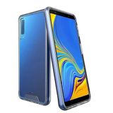 Elfia Samsung Galaxy A7 2018 ile Uyumlu Şeffaf Tank Kamera Lens ve Darbe Korumalı Sert Silikon Kılıf, Gard