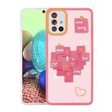 Elfia Samsung Galaxy A71 ile Uyumlu Desenli Kamera Lens Korumalı Silikon Kılıf, Love Story No2
