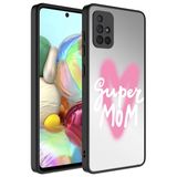 Elfia Samsung Galaxy A71 ile Uyumlu Parlak Desenli Kamera Korumalı Kılıf, Süper Anne