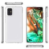 Elfia Samsung Galaxy A71 ile Uyumlu Şeffaf Sert Silikon Darbe ve Kamera Lens Korumalı Tank Kılıf, Coss Renksiz