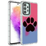Elfia Samsung Galaxy A73 ile Uyumlu Sert Silikon Desenli Kamera Korumalı Kılıf, Korn No14