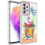 Elfia Samsung Galaxy A73 ile Uyumlu Sert Silikon Desenli Kamera Korumalı Kılıf, Korn No15