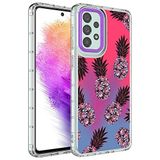 Elfia Samsung Galaxy A73 ile Uyumlu Sert Silikon Desenli Kamera Korumalı Kılıf, Korn No6