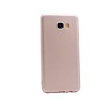 Elfia Samsung Galaxy A8 2016 ile Uyumlu Kılıfı Silikon Mat Renkli Parmak İzi Bırakmayan Yumuşak İnce Kapak Prem Gold