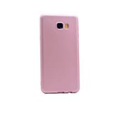 Elfia Samsung Galaxy A8 2016 ile Uyumlu Kılıfı Silikon Mat Renkli Parmak İzi Bırakmayan Yumuşak İnce Kapak Prem Rose Gold