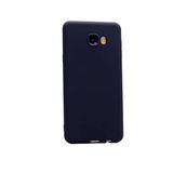 Elfia Samsung Galaxy A8 2016 ile Uyumlu Kılıfı Silikon Mat Renkli Parmak İzi Bırakmayan Yumuşak İnce Kapak Prem Siyah