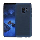 Elfia Samsung Galaxy A8 Plus 2018 ile Uyumlu Kılıfı Mat Pastel Renkli Delikli Sert Silikon İnce Koruma Kapak Lacivert