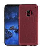 Elfia Samsung Galaxy A8 Plus 2018 ile Uyumlu Kılıfı Mat Pastel Renkli Delikli Sert Silikon İnce Koruma Kapak Mürdüm