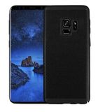 Elfia Samsung Galaxy A8 Plus 2018 ile Uyumlu Kılıfı Mat Pastel Renkli Delikli Sert Silikon İnce Koruma Kapak Siyah