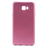 Elfia Samsung Galaxy C9 Pro ile Uyumlu Kılıfı Silikon Mat Renkli Parmak İzi Bırakmayan Yumuşak İnce Kapak Prem Rose Gold