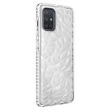 Elfia Samsung Galaxy ile Uyumlu A71 ile Uyumlu Silikon Mat Renkli Kamera Lens Korumalı Airbag Kılıf, Buzz Beyaz