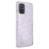 Elfia Samsung Galaxy ile Uyumlu A71 ile Uyumlu Silikon Mat Renkli Kamera Lens Korumalı Airbag Kılıf, Buzz Mor