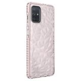 Elfia Samsung Galaxy ile Uyumlu A71 ile Uyumlu Silikon Mat Renkli Kamera Lens Korumalı Airbag Kılıf, Buzz Pembe