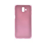 Elfia Samsung Galaxy J6 ile Uyumlu Kılıfı Silikon Mat Renkli Parmak İzi Bırakmayan Yumuşak İnce Kapak Prem Rose Gold