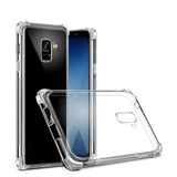 Elfia Samsung Galaxy J6 ile Uyumlu Şeffaf Silikon AntiShock Darbe Korumalı Kılıf, Şeffaf
