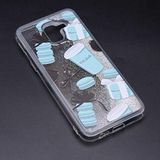 Elfia Samsung Galaxy J6 ile Uyumlu Silikon Simli Sıvılı Kılıf, Marsh No2