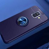 Elfia Samsung Galaxy J6 ile Uyumlu Silikon Yüzük Standlı Mıknatıslı Kılıf, Ravel Mavi