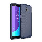 Elfia Samsung Galaxy J6 Plus ile Uyumlu Kılıf Silikon Karbon İnce Esnek Lens Korumalı Tarz Mat Parmak İzi Bırakmayan Kapak Negro Lacivert