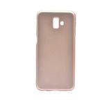Elfia Samsung Galaxy J8 ile Uyumlu Kılıfı Silikon Mat Renkli Parmak İzi Bırakmayan Yumuşak İnce Kapak Prem Gold