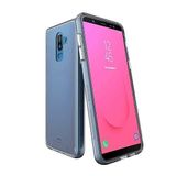 Elfia Samsung Galaxy J8 ile Uyumlu Şeffaf Tank Kamera Lens ve Darbe Korumalı Sert Silikon Kılıf, Gard