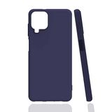 Elfia Samsung Galaxy M12 ile Uyumlu Kılıf Silikon Mat Pastel Renkli Yumuşak Parmak İzi Bırakmayan İnce Kapak Biy Lacivert