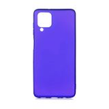 Elfia Samsung Galaxy M12 ile Uyumlu Kılıfı Silikon Mat Renkli Parmak İzi Bırakmayan Yumuşak İnce Kapak Prem Saks Mavi