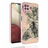 Elfia Samsung Galaxy M12 ile Uyumlu Parlak Desenli Kamera Korumalı Sert Silikon Kılıf, Nora No4
