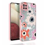 Elfia Samsung Galaxy M12 ile Uyumlu Parlak Desenli Kamera Korumalı Sert Silikon Kılıf, Nora No5