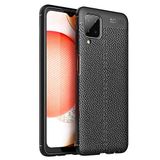 Elfia Samsung Galaxy M12 ile Uyumlu Silikon Deri Gör Auto Focus Kılıf, Siyah