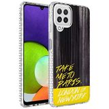 Elfia Samsung Galaxy M12 ile Uyumlu Silikon Desenli Darbe Korumalı Airbag Kılıf, Elegans No3