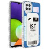 Elfia Samsung Galaxy M12 ile Uyumlu Silikon Desenli Darbe Korumalı Airbag Kılıf, Elegans No4