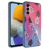 Elfia Samsung Galaxy M23 ile Uyumlu İç Kısım Kadife Kamara Korumalı Desenli Sert Silikon Kılıf, Epoksi No3
